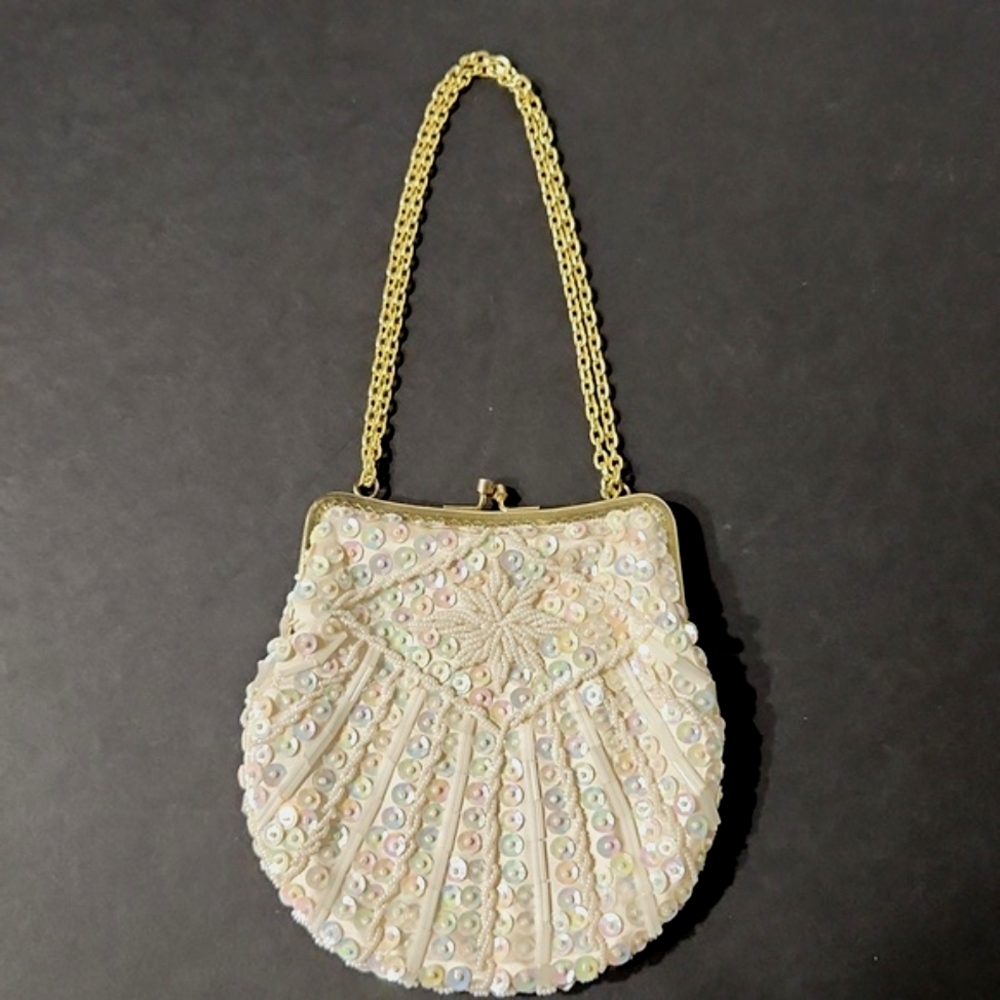 Vintage Beaded Iridescent Sequined Evening Bag - Picture 13 of 13